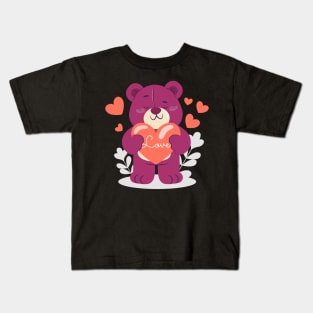 Bear with heart Kids T-Shirt